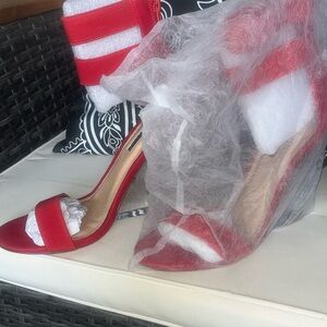 Liliana Red Stiletto Heels Elegant Suede